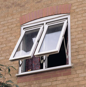 Fully reversible window in white