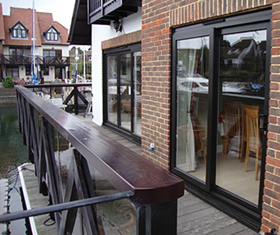 Black patio sliding doors